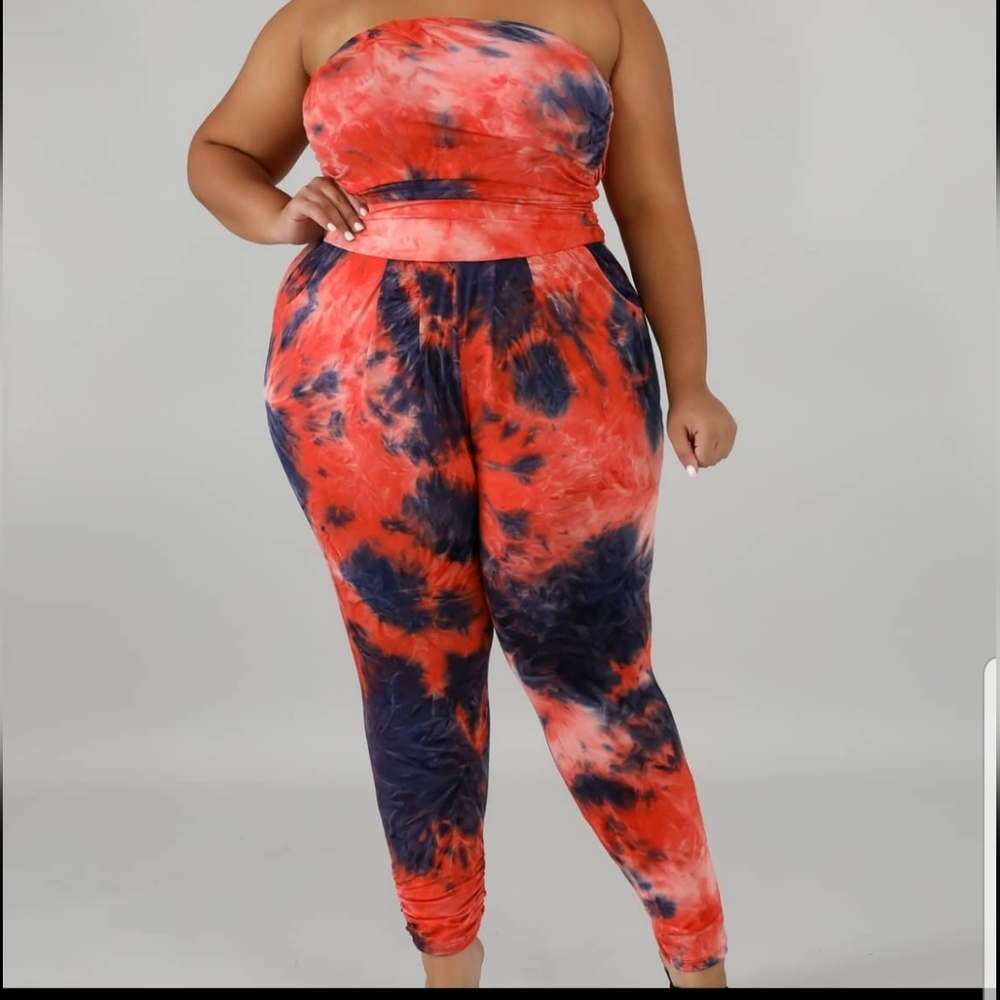 Tie Dye Halter Jumpsuit NWOT